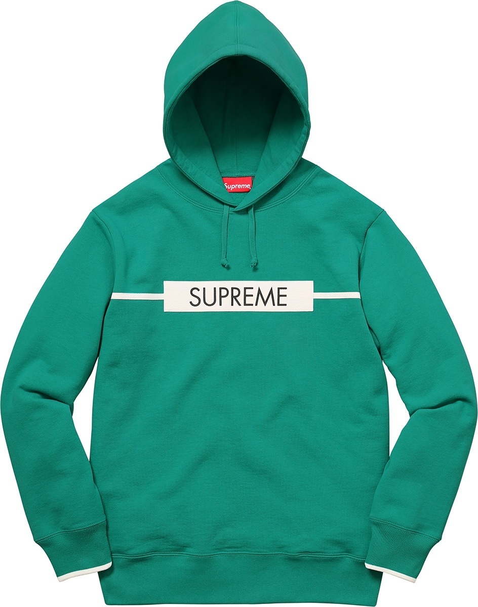 Chest Twill Tape Hooded Sweatshirt view 2